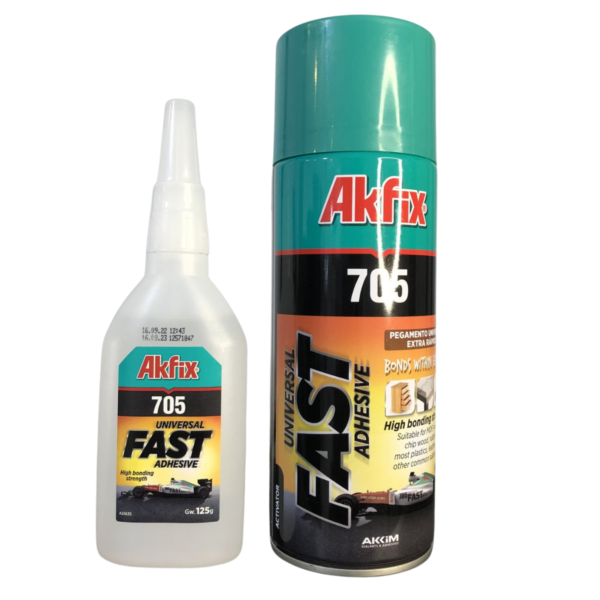 Conjunto Cola Cianocrilato de Alta Viscosidade + Ativador, KIT MDF - (100g-400ml)