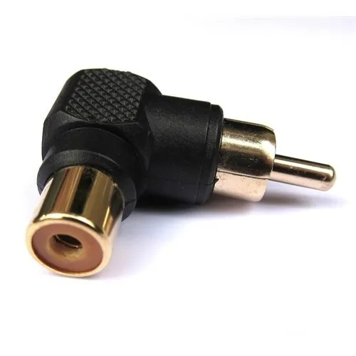 Adaptador RCA 90: Ponta Gold Preto