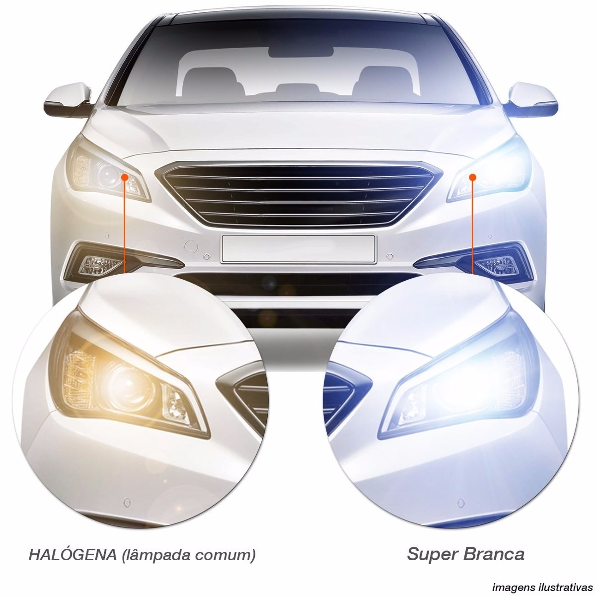 Lampada Super Brancar 8500K - Par Techone - H9 - Imagem 4