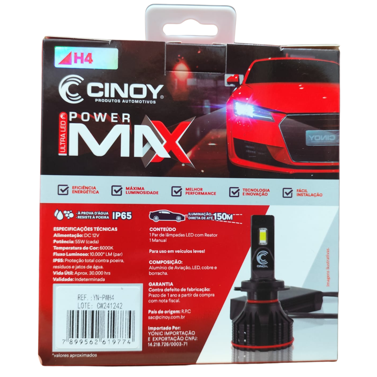 LAMPADA ULTRA LED POWER MAX H4 - CINOY - Imagem 3