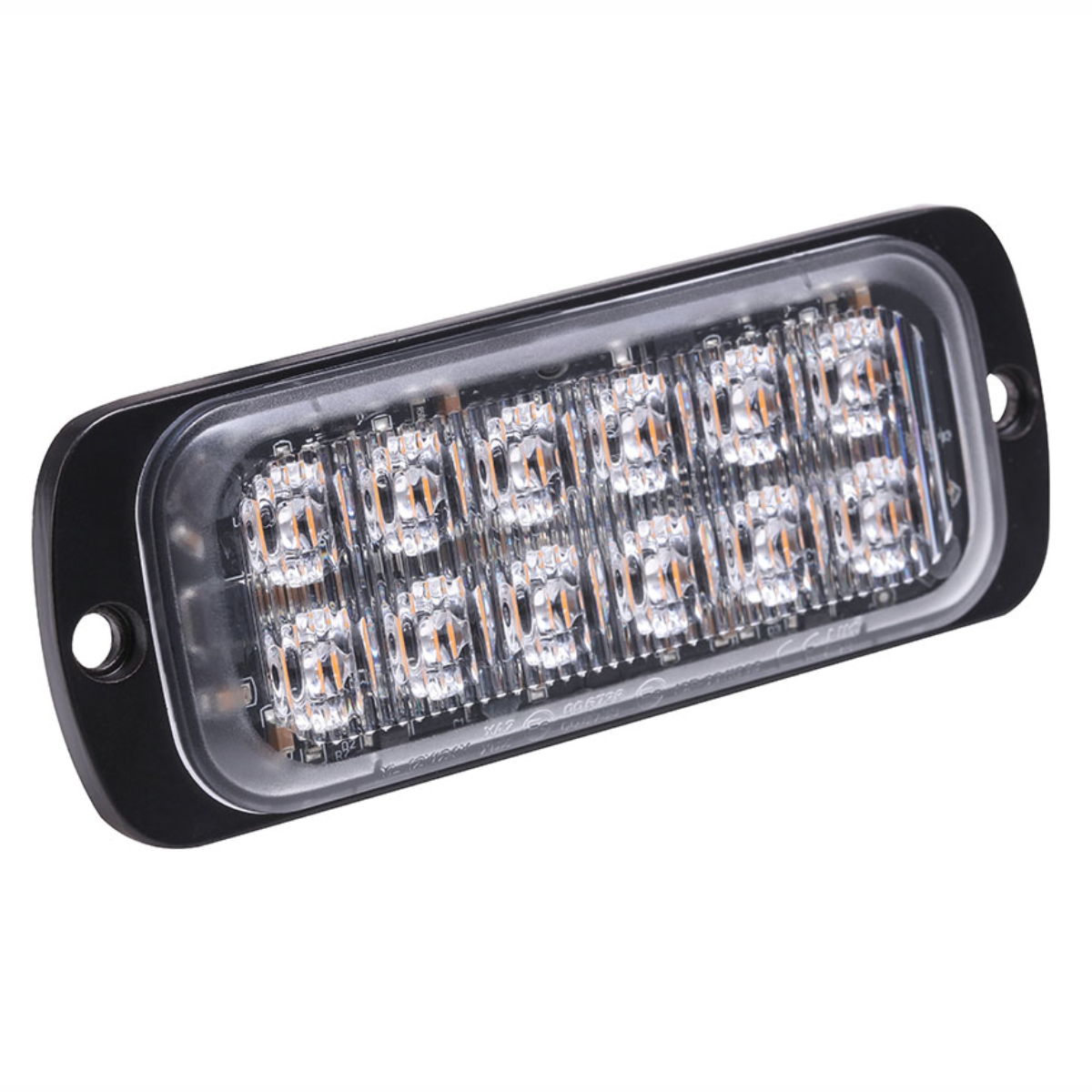 Mini Strobo Duplo 9,6 cm - 12-24v - Ambar - YL