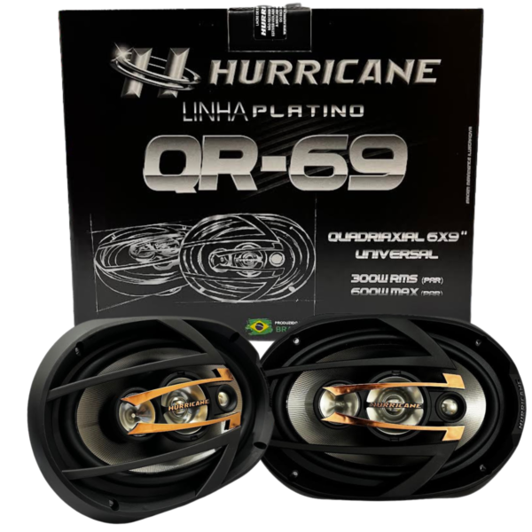 Alto Falante Quadriaxial 6x9" Platino QR69  - Hurricane