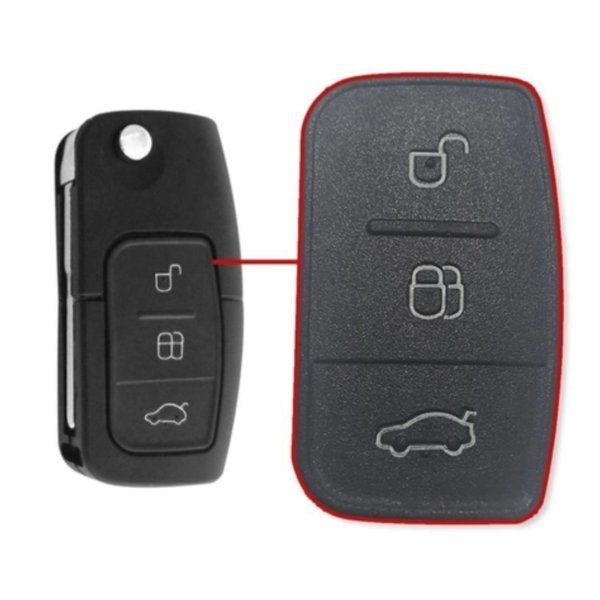 Capa de Chave Canivete Ford 3 BT Borracha KeyPad