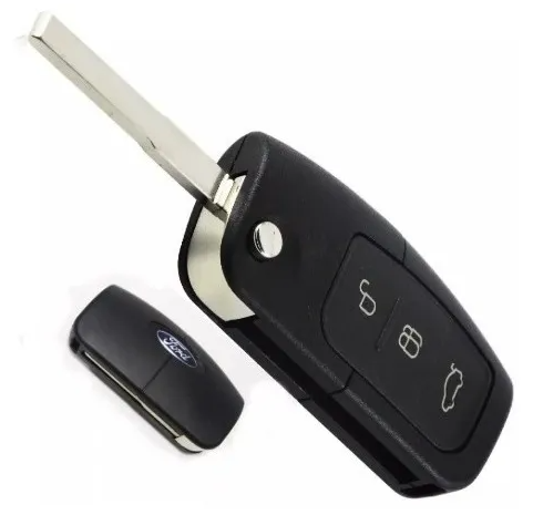 Carcaça Canivete Ford Focus New Fiesta 3 Botões Bananinha