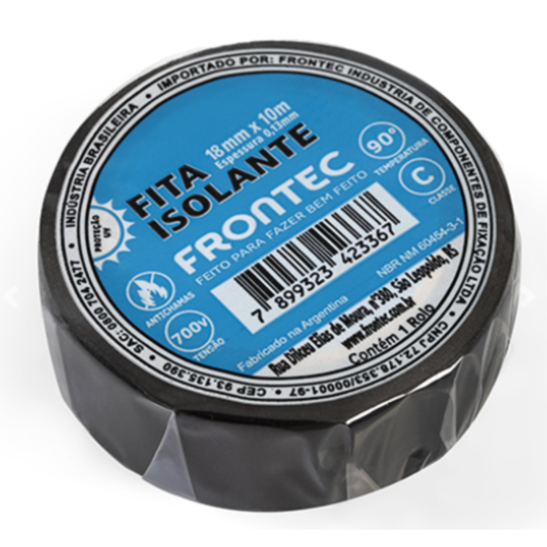 FITA ISOLANTE PVC CLASSE C ESP 0,13 MM LARG 18 MM -ROLO 10