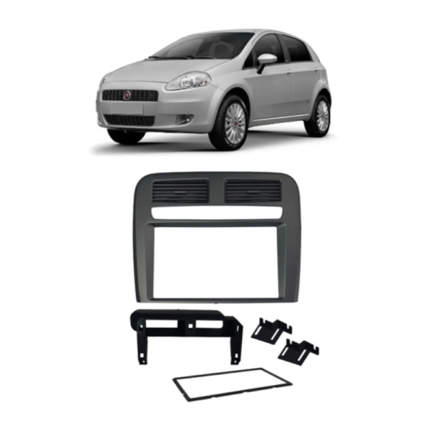 Moldura 2 Din Fiat Punto 08 A 12 Grafite Original  - UV