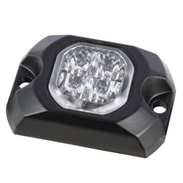 Mini Strobo Slim Redondo 5 cm - 12-24v - Ambar - YL