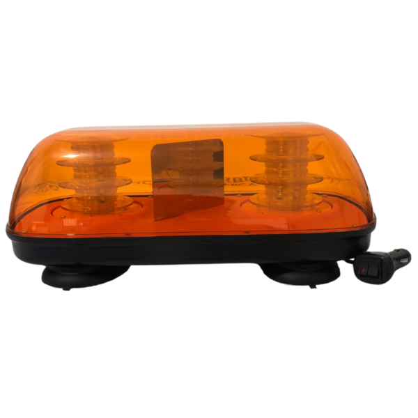 Mini Giroflex 360° - 72 leds - 12-24v - Ambar (Lente Ambar) - YL