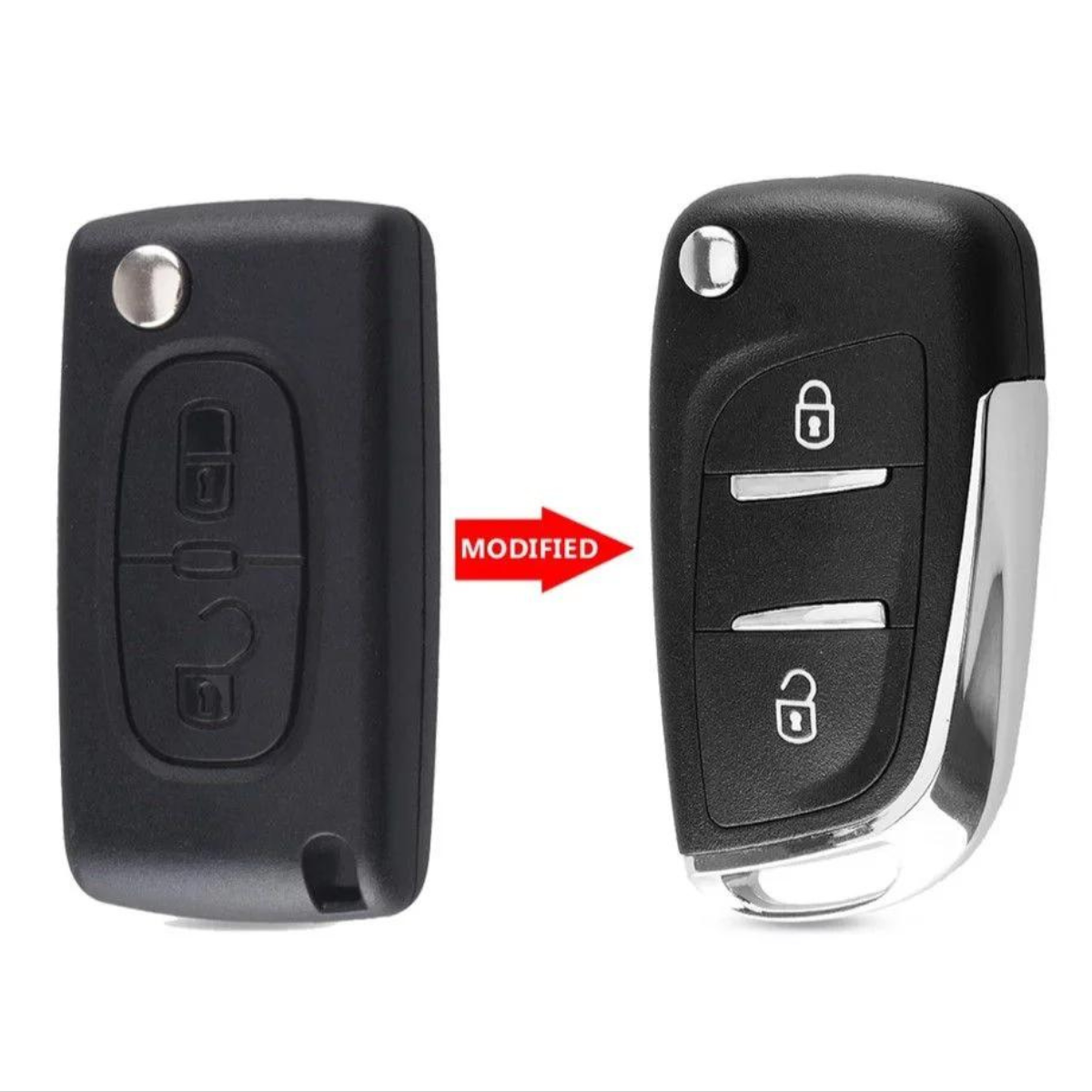 Carcaca Caniv. Oca Adaptaçao Peugeot 2 Botoes