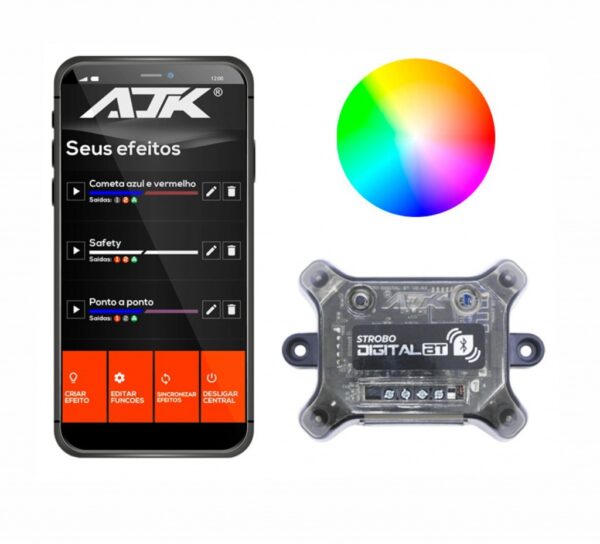 Central Avulsa Strobo Digital Bluetooth Ajk