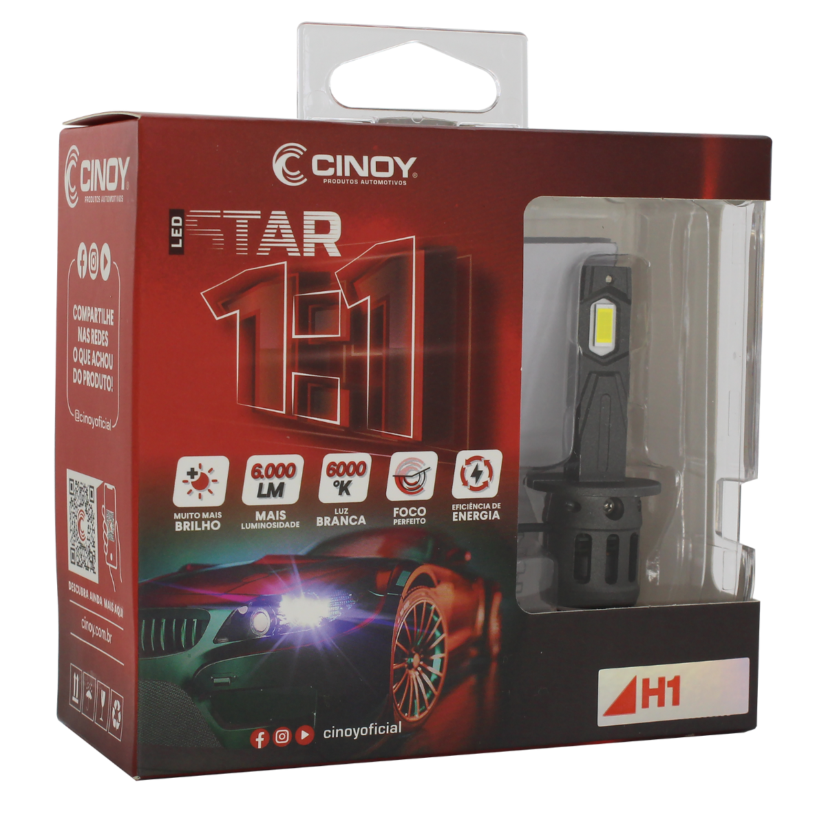 LAMPADA LED STAR 1:1 H1 - CINOY - Imagem 4