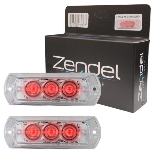 ZD- FAROL VERMELHO ZENDEL - ZD-F-VM
