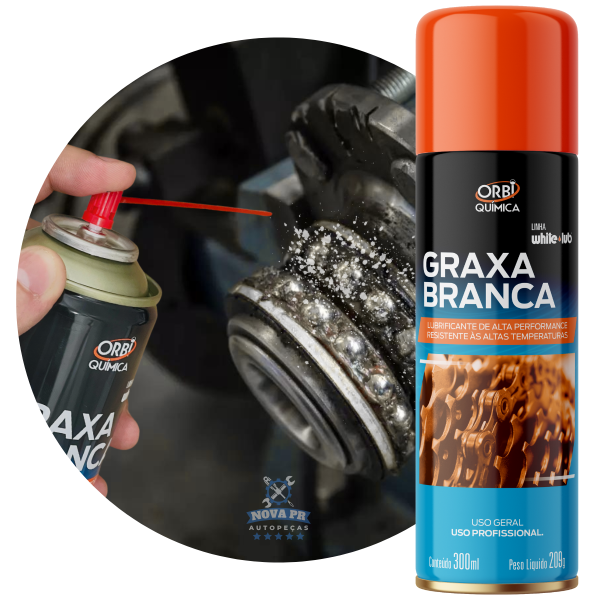 Orbigrax Graxa Branca 300ml/209g - Imagem 3