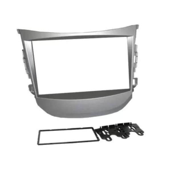 Moldura 2 Din Fiamon Hyundai HB20 - Prata Uv Protection
