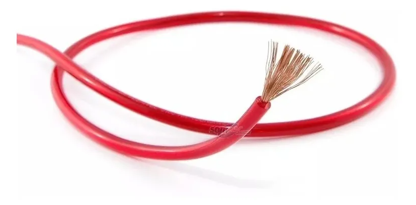Cabo de Bateria - 25 Metros - 16mm - Vermelho - Technoise - Imagem 2