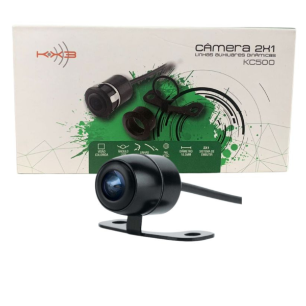 CAMERA DE RE UNIVERSAL 2X1 COM LINHAS AUXILIARES DINAMICAS KX3