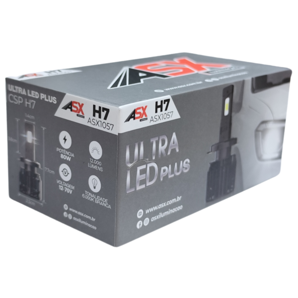 ULTRA LED PLUS CSP H7-80W-12.000 LUMENS-BIVOLT-ASX
