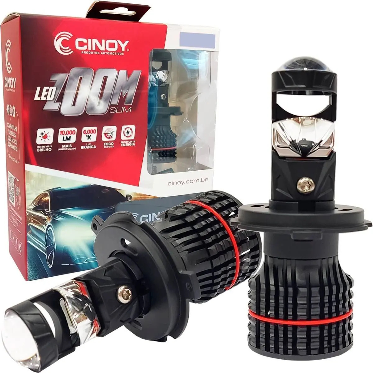 LAMPADA DE LED ZOOM SLIM BIVOLT H4 - CINOY