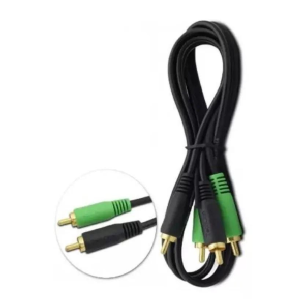 Cabo RCA Comum 4mm 1M - Svart