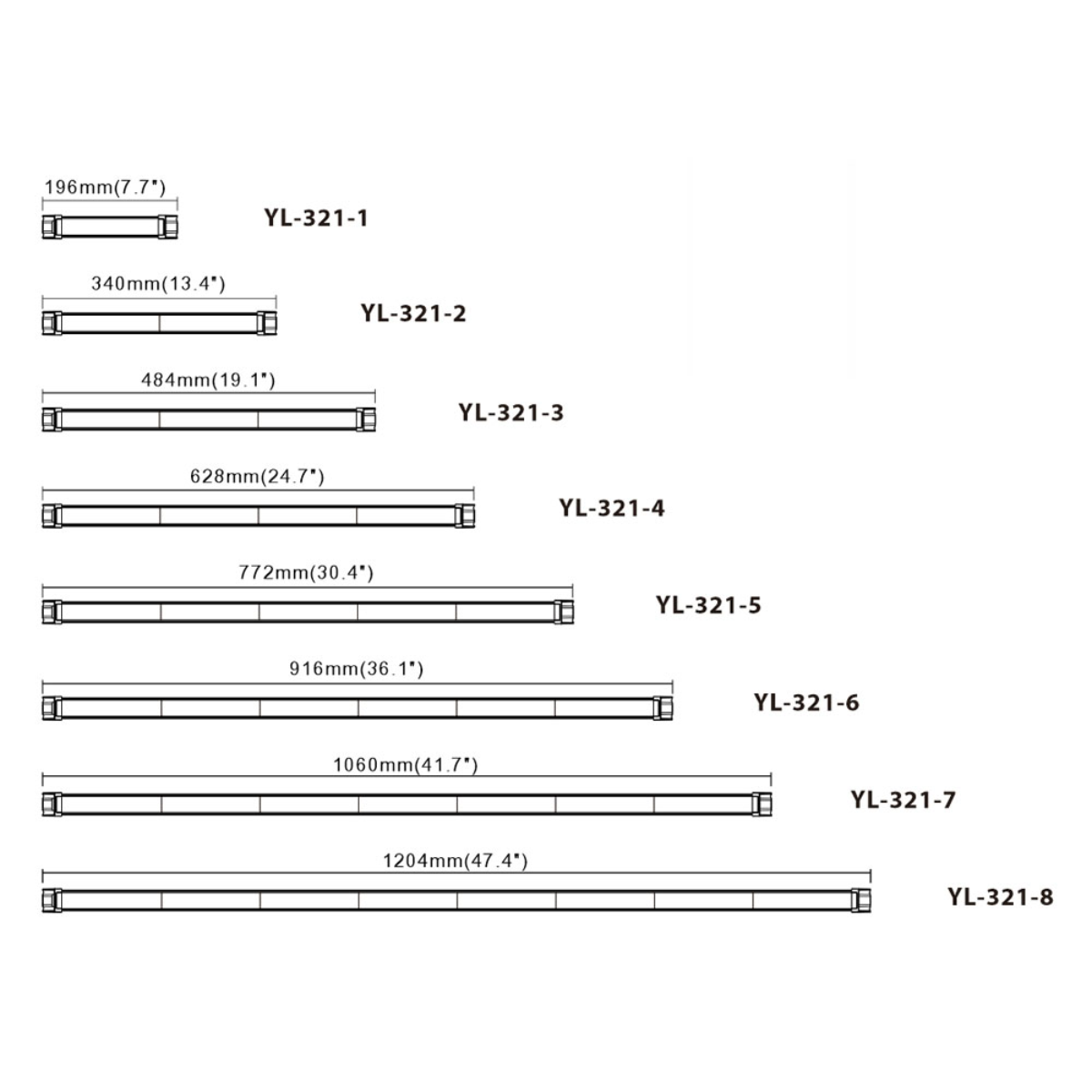 Barra Luz de Trafego Ambar - 92cm - 12-24v - YL - Imagem 3