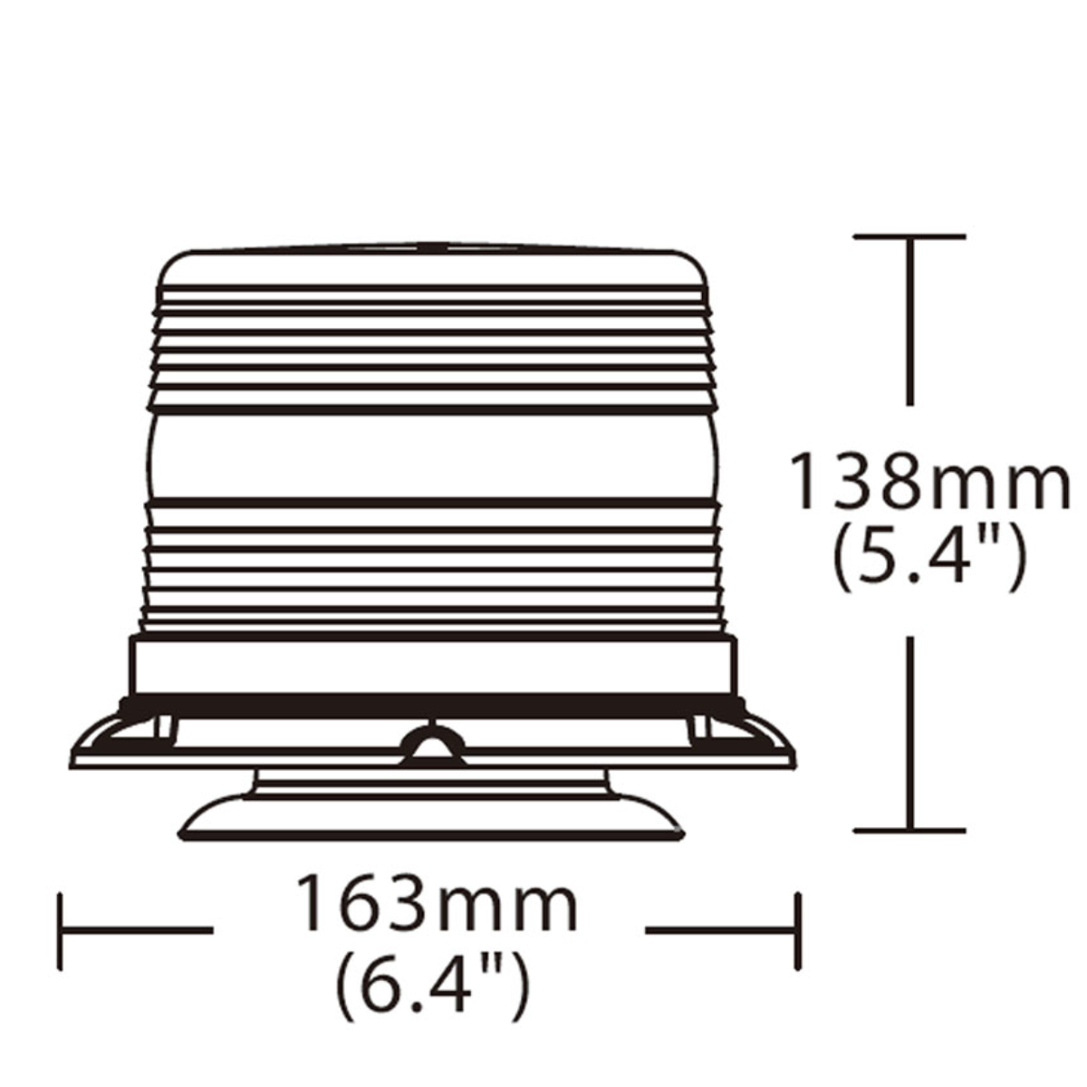 Mini Giroflex Universal Veicular (Magnetico)- Ambar - 12-48v - YL - Imagem 4