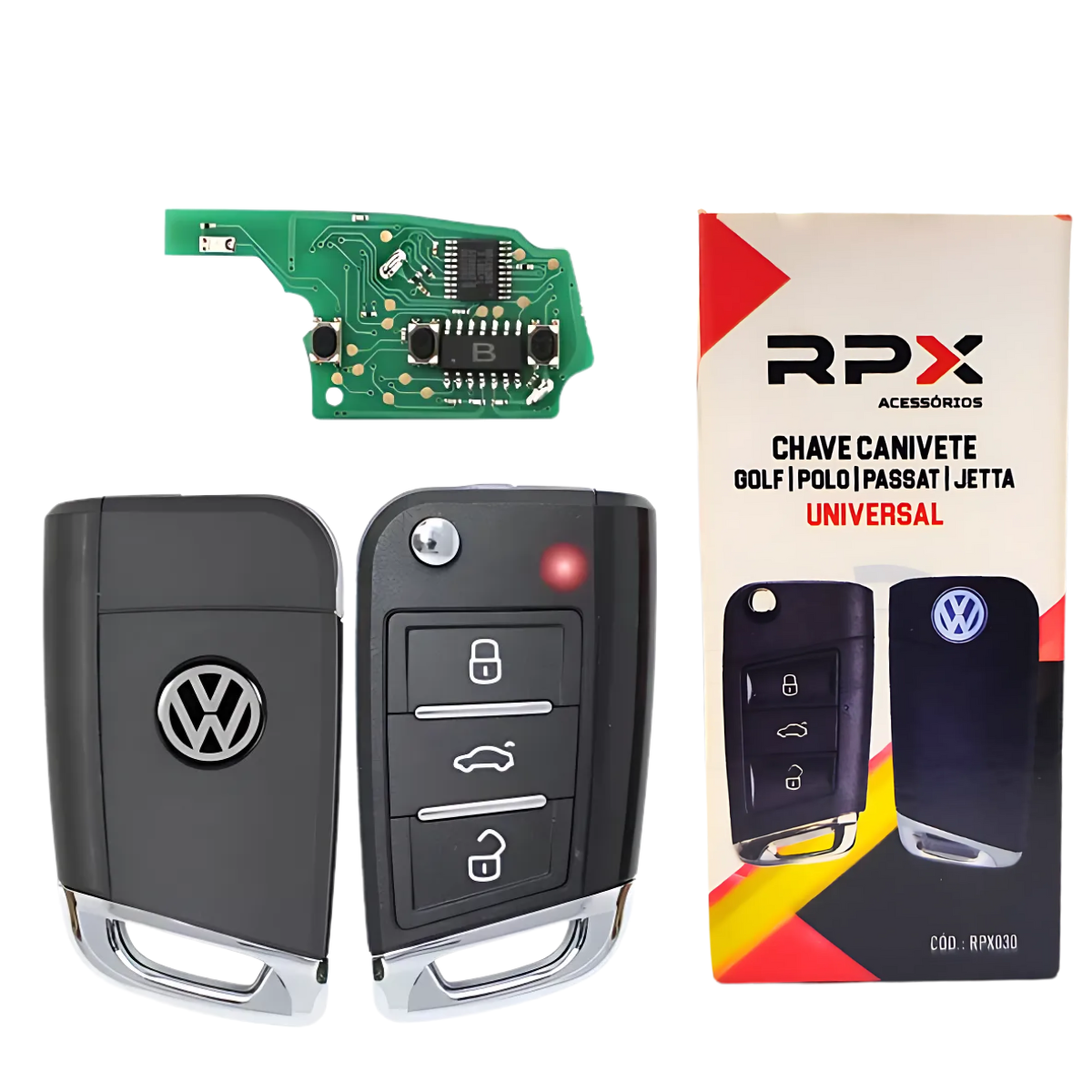 Chave Canivete Golf/Polo/Passat/Jetta - FKS/Sistec/Stetsom - RPX - Imagem 5