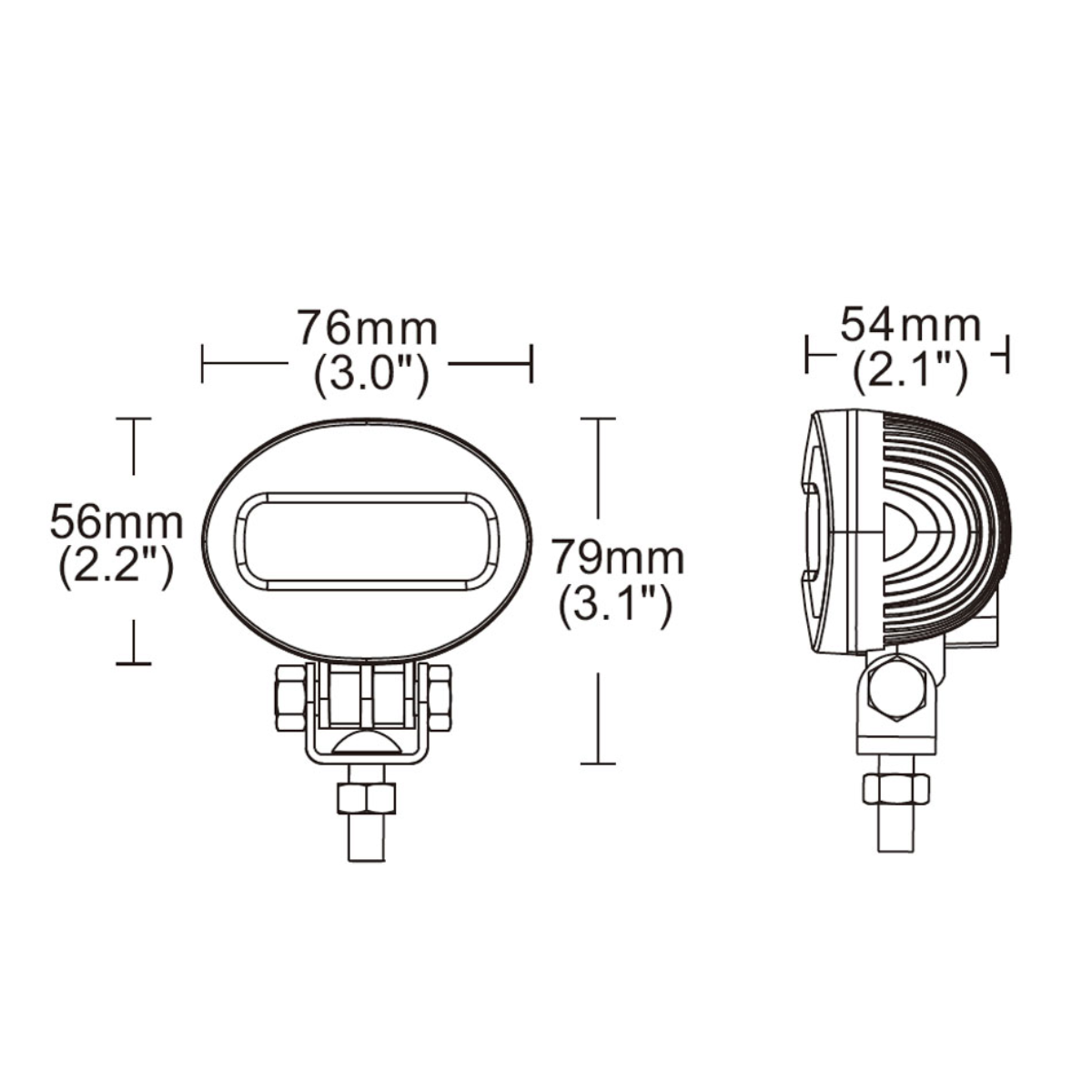 Lampada de Trabalho - Linha Vermelha 2 led - 3w 12v - YL - Imagem 4