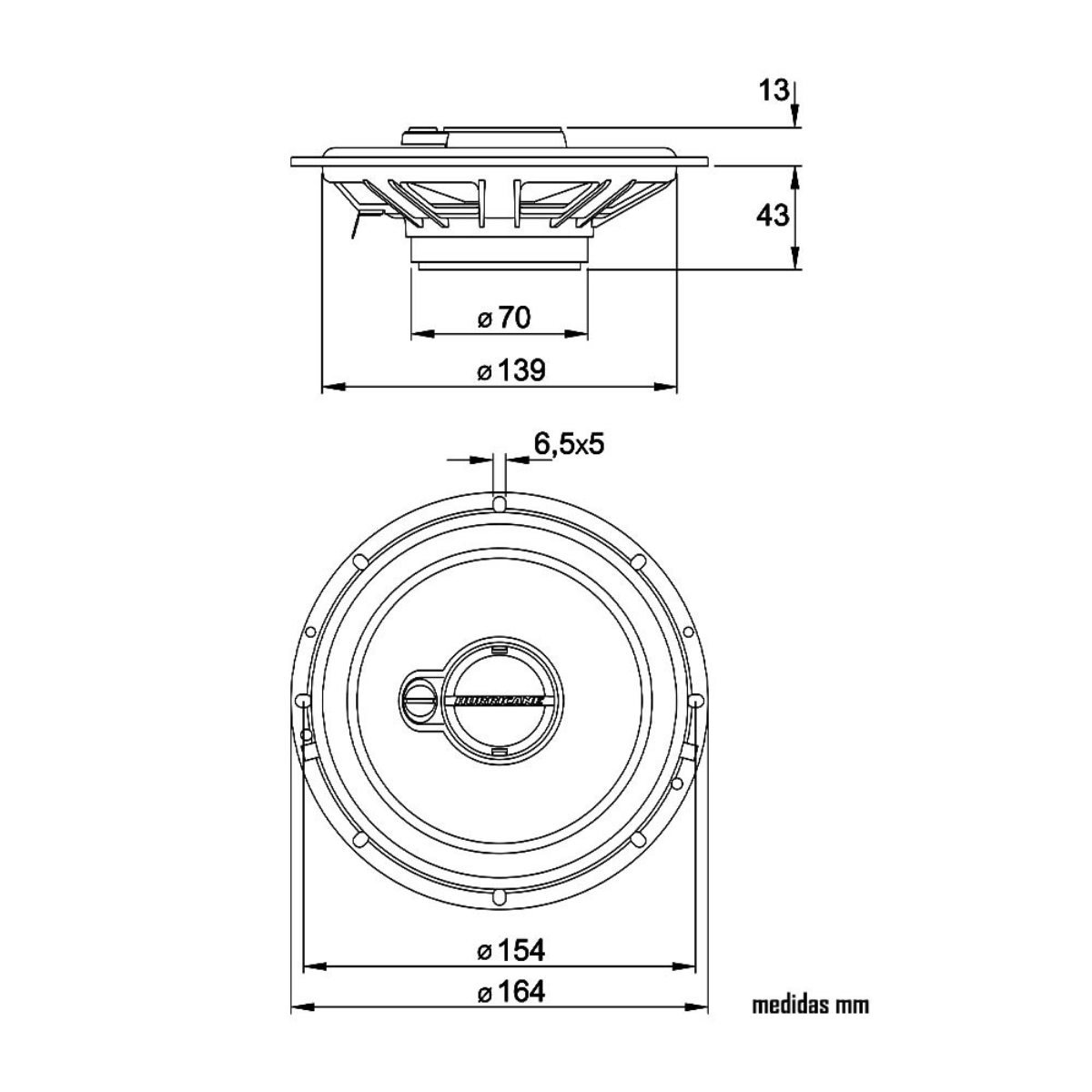 Kit Alto Falante Hurricane Triaxial Aurum 120W RMS (par) - Imagem 4