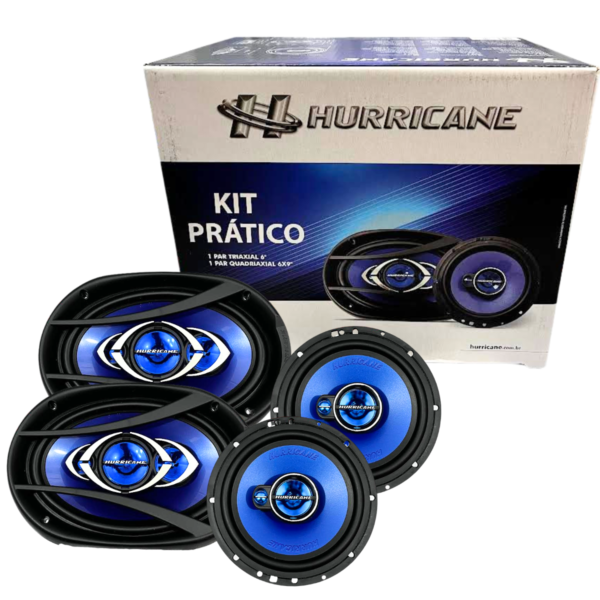 Kit Prático 1 Par Triak 6" + 1 Par 6x9" - Hurricane