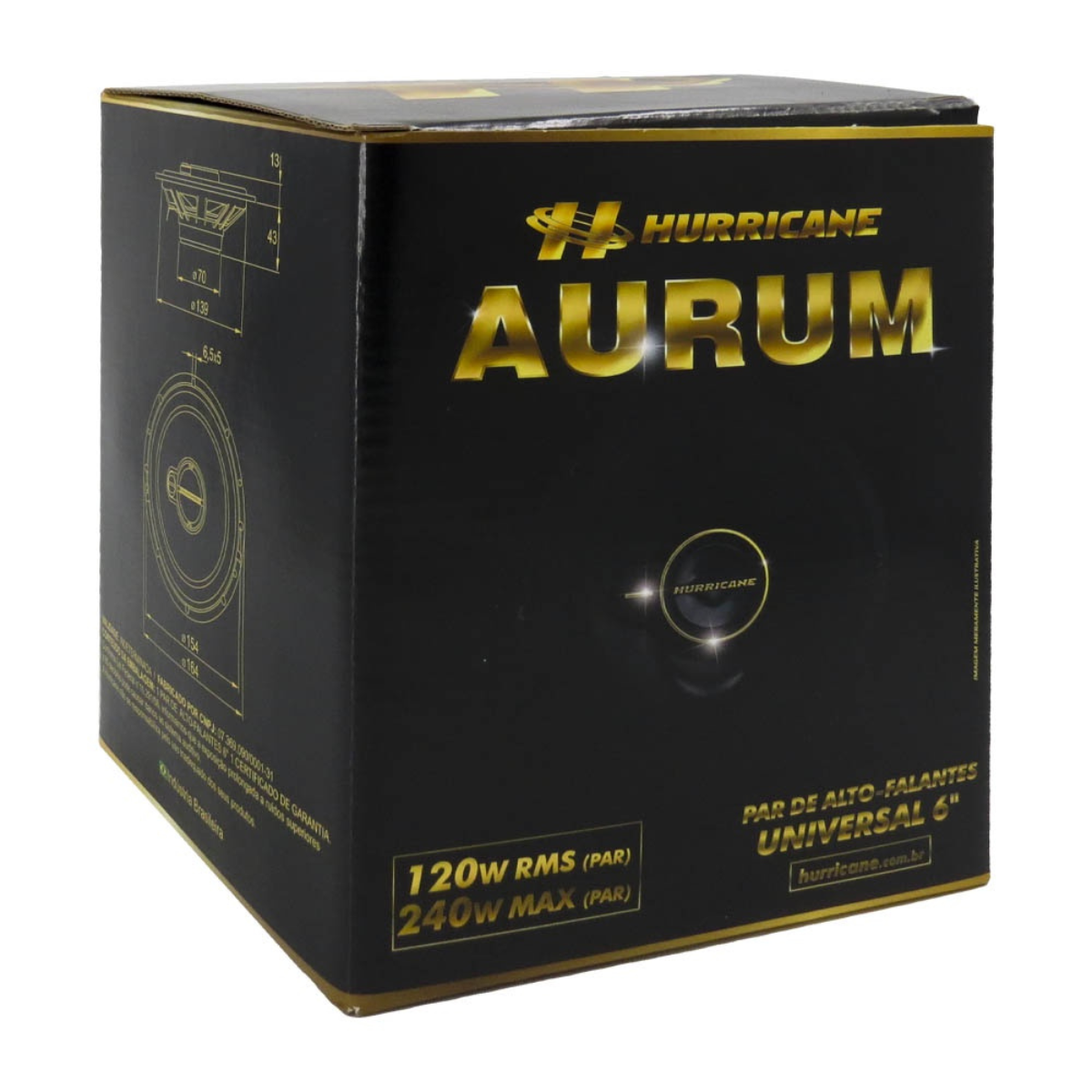 Kit Alto Falante Hurricane Triaxial Aurum 120W RMS (par) - Imagem 5