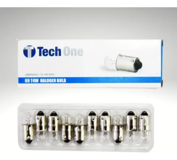 Lâmpada Comum Halógena 69 24V BA9S - TechOne (10 Unidades)