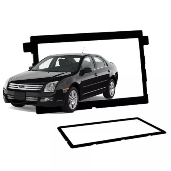 Moldura 2Din Ford Fusion 05/09 Preta Acabamento UV