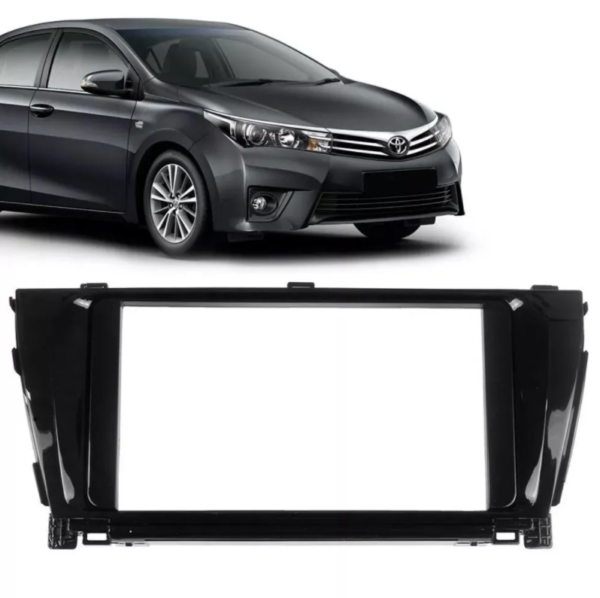 Moldura 2 Din Toyota Corolla 14/16 - Black Piano