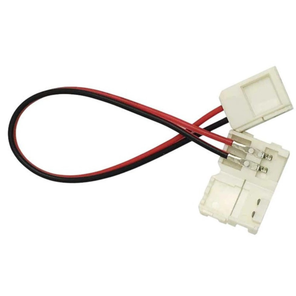 Conector  Emenda Fita De Led De Uma Cor , 10MM, 2 Vias, Cabo 15CM, Compativel Com Modelos 5050 E 3528
