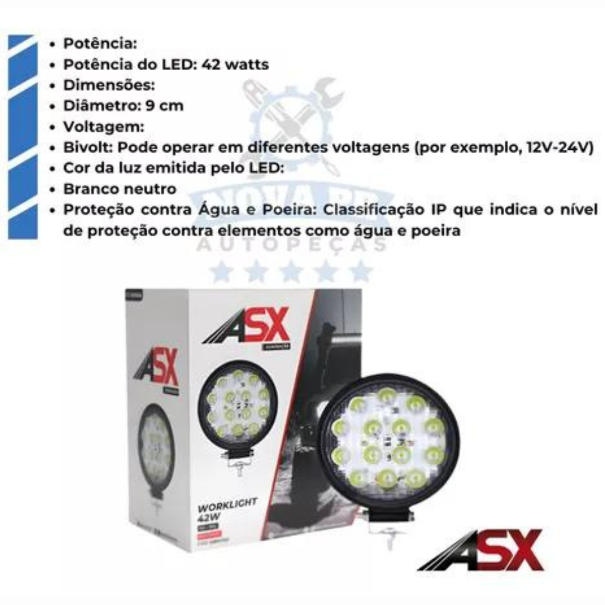 Worklight Redondo 14 LED – 42W – Bivolt - ASX - Imagem 3