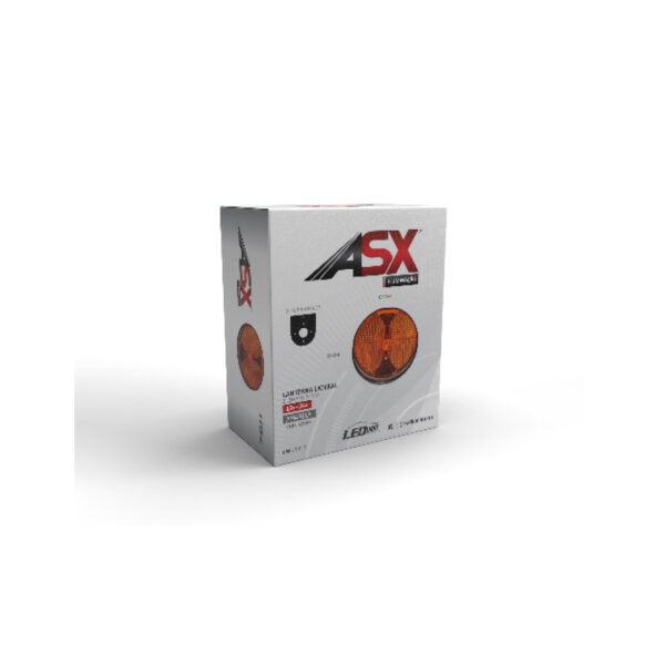 Lanterna Lateral 3 Smd 65 mm Bivolt Ambar - ASX