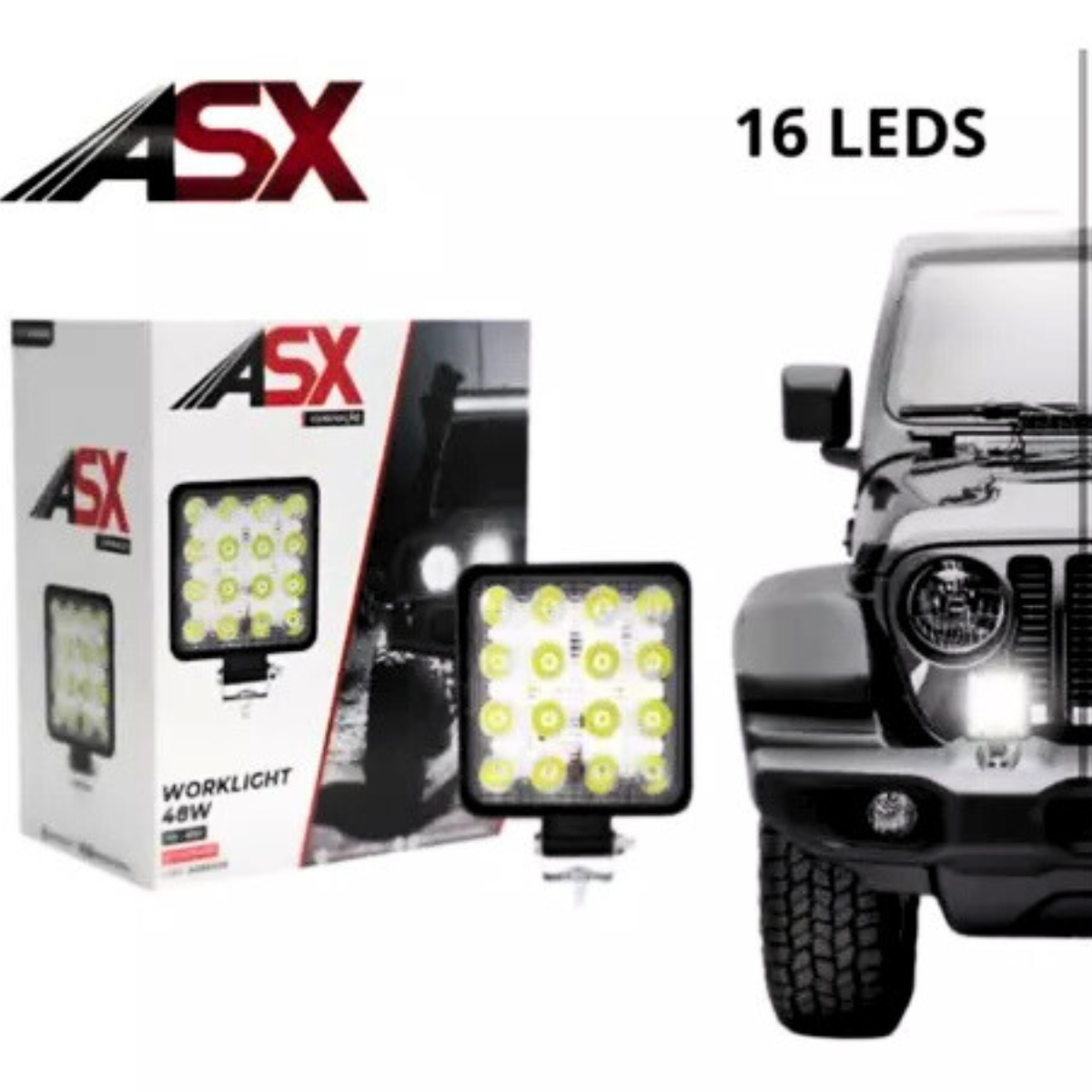 Worklight Quadrado 16 LED - 48W - Bivolt - ASX - Imagem 3