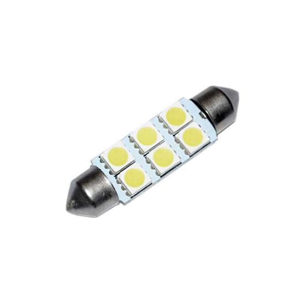 Lâmpada Torpedo 6 Leds – 41mm Branco – 12v 3528