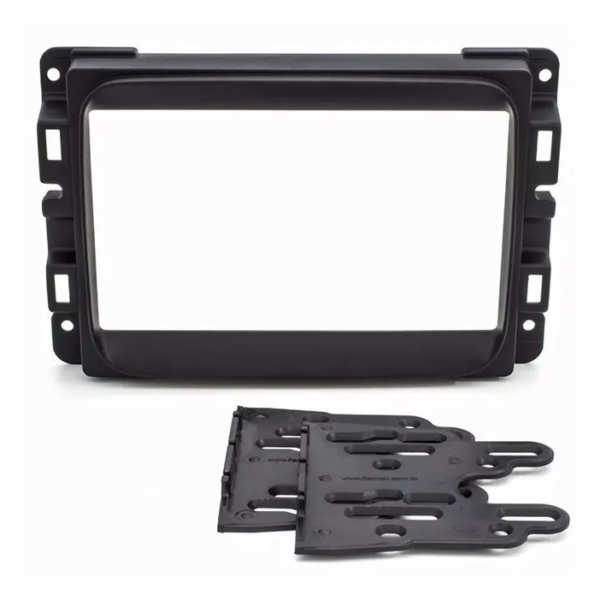 Moldura 2 Din Fiat Toro / Mobi / Uno Completos / Black Piano