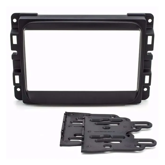 Moldura 2 Din Fiat Toro / Mobi / Uno Completos / Black Piano