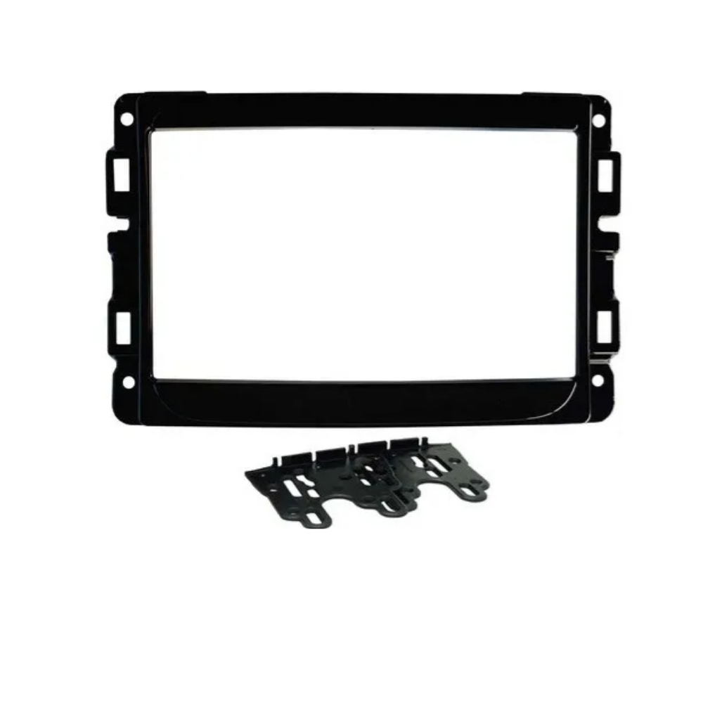 Moldura 2 Din Fiat Toro / Mobi / Uno Completos / Black Piano - Imagem 3