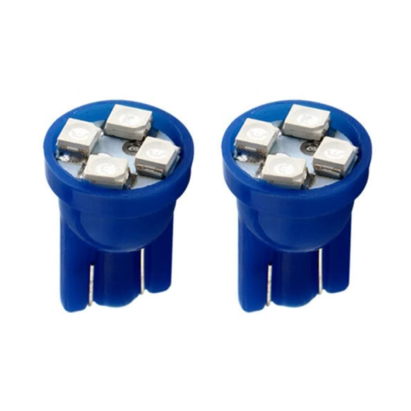 Lampada led T10 4 smd 3528 Azul 12V