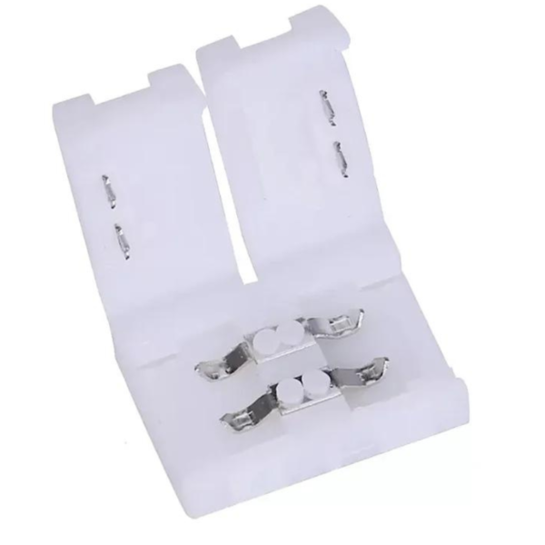 Conector  Emenda Rapida Para Fita De Led Rgb Colorida 2 Vias 10MM, Compativel Com 5050, 3528