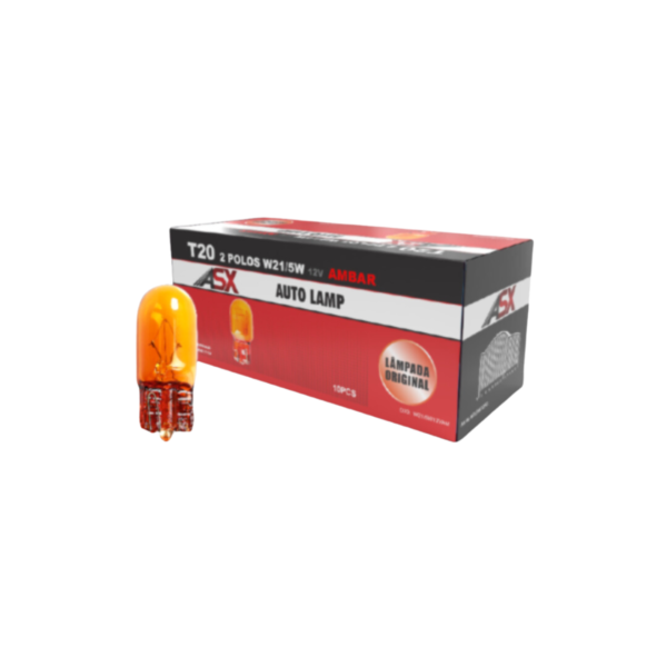 Lâmpada T20 Ambar 2 Polos - W21/5w - 12V