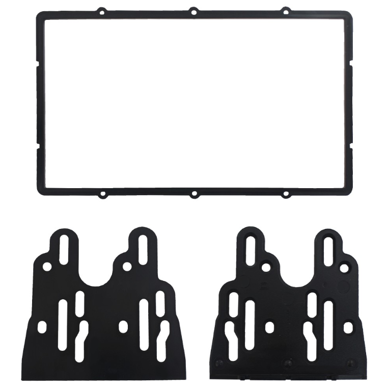 Moldura 2 Din Grand Siena/Palio Sporting Grafite Escuro Brilhante - Fiamon - Imagem 2