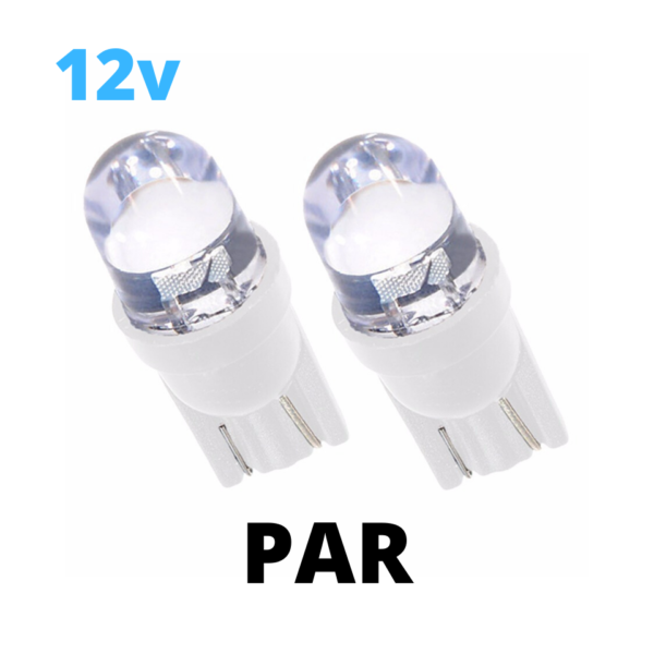 Lampada led T10 1 led branco 12V (2 Unidades)