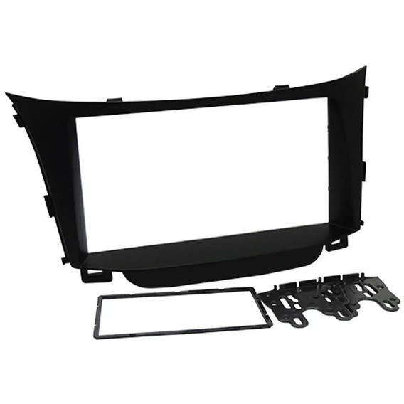 Moldura 2 Din Hyundai i-30 14/15 Preta- Acabamento Uv Protection