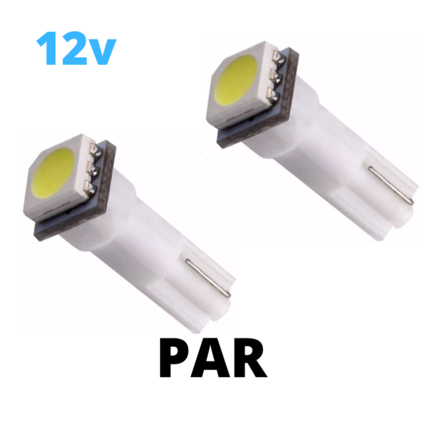 Lampada led T5 1 smd 5050 branco 12V (2 Unidades)