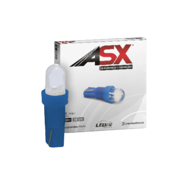 Lâmpada T5 1 Led Azul 12V - ASX