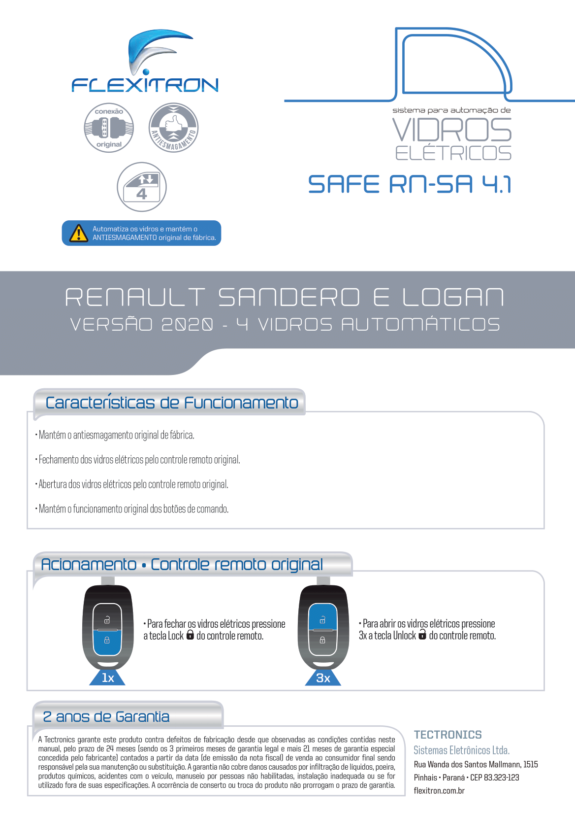 Módulo Subida Vidros SAFE RN-SA 4.1 - Imagem 3